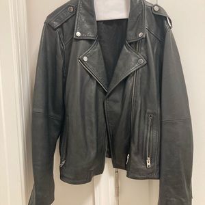 Lucky Brand Classic Leather Moto Jacket XXL
